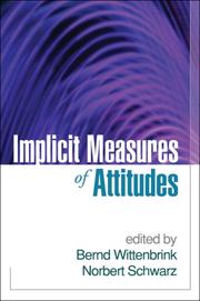 Cover of: Implicit Measures of Attitudes by 