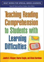 Cover of: Teaching Reading Comprehension to Students with Learning Difficulties (What Works for Special-Needs Learners) by Sharon Vaughn, Janette K. Klingner, Sharon Vaughn, Alison Boardman