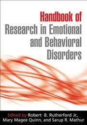 Cover of: Handbook of Research in Emotional and Behavioral Disorders