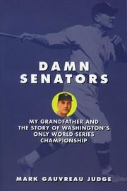 Damn Senators by Mark Gauvreau Judge