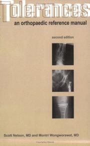 Cover of: Tolerances: An Orthopaedic Reference Manual