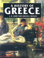 Cover of: History of Greece to the Death of Alexander the Great by John Bagnell Bury