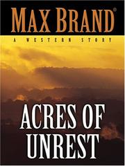 Cover of: Acres of Unrest by Frederick Faust