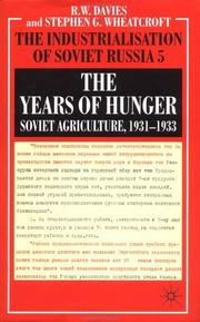 Cover of: The years of hunger by edited by R.W. Davies and Stephen G. Wheatcroft.