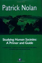 Studying Human societies by Patrick Nolan, Lenski, Gerhard Emmanuel