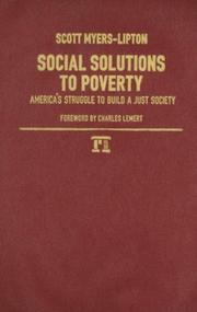 Cover of: Social Solutions to Poverty by Scott Myers-Lipton