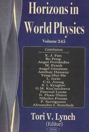 Front cover of Horizons in world physics by Unknown