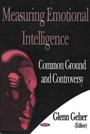 Cover of: Measuring Emotional Intelligence: Common Ground And Controversy