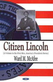 Cover of: Citizen Lincoln by Ward McAfee