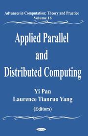 Cover of: Applied Parallel And Distributed Computing Advances In Computation: Theory And Practice
