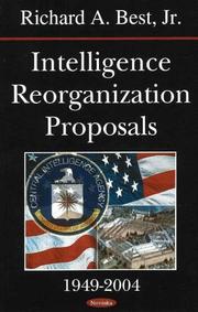Cover of: Intelligence Reorganization Proposals: 1949-2004