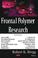 Cover of: Frontal polymer research