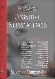 Cover of: Fear in Cognitive Neurosciences