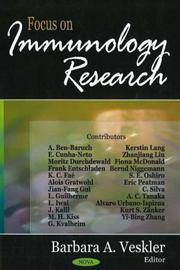 Cover of: Focus on immunology research