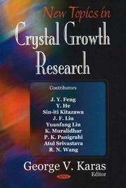 Cover of: New Topics in Crystal Growth Research