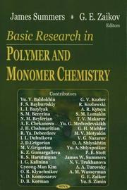 Cover of: Basic research in polymer and monomer chemistry
