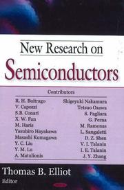 Cover of: New research on semiconductors by Thomas B. Elliot (editor).