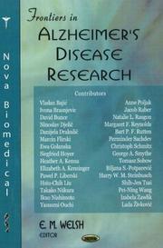 Frontiers in Alzheimer's disease research by Eileen M. Welsh