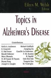 Cover of: Topics in Alzheimer's disease