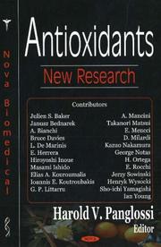 Cover of: Antioxidants by Harold V. Panglossi