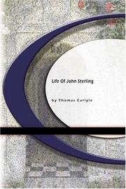 Cover of: Life of John Sterling by Thomas Carlyle