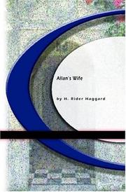 Cover of: Allan's Wife by H. Rider Haggard