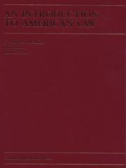 Cover of: An introduction to American law