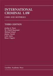 Cover of: International Criminal Law Documents