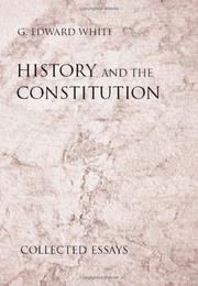 Cover of: History and the Constitution