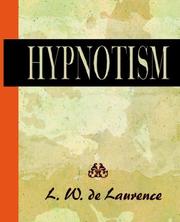 Cover of: Hypnotism (1900) by L. W. de Laurence