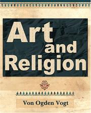 Cover of: Art And Religion by Von Ogden Vogt, Von Ogden Vogt