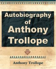 Cover of: Autobiography of Anthony Trollope by Anthony Trollope