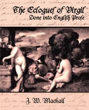 Cover of: The Ecloques of Virgil Done into English Prose