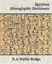 Cover of: Egyptian Hieroglyphic Dictionary