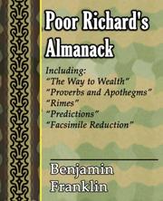 Cover of: Poor Richard's Almanack by Benjamin Franklin