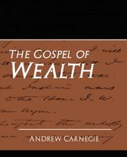 Cover of: The Gospel of Wealth (New Edition) by Andrew Carnegie