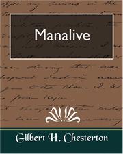 Cover of: Manalive by Gilbert Keith Chesterton