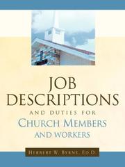 Cover of: Job Descriptions and Duties For Church Members and Workers by Herbert, W Byrne
