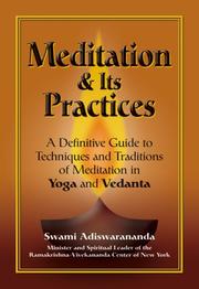 Cover of: Meditation & Its Practices by Swami Adiswarananda, Swami Adiswarananda