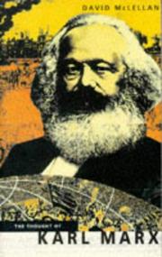 Cover of: The Thought of Karl Marx by David McLellan