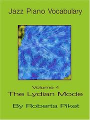 Cover of: Jazz Piano Vocabulary: The Lydian Mode