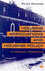 Cover of: Housing Associations and Housing Policy by Peter Malpass