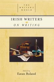 Irish Writers on Writing (Writer's World, The) by Eavan Boland