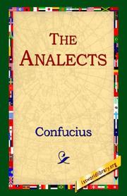 Cover of: The Analects by Confucius, Confucius