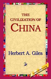 Cover of: The Civilization Of China | Herbert Allen Giles