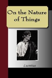 Cover of: On the Nature of Things by Titus Lucretius Carus
