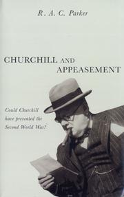 Churchill and Appeasement by R. A. C. Parker