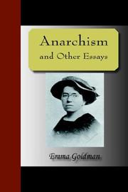 Cover of: Anarchism And Other Essays by Emma Goldman