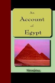 Cover of: An Account of Egypt by Herodotus