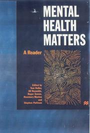 Cover of: Mental Health Matters